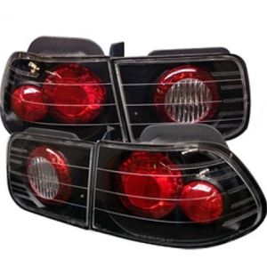 Spyder Honda Civic 96-00 2Dr Euro Style Tail Lights Black ALT-YD-HC96-2D-BK - 5004796