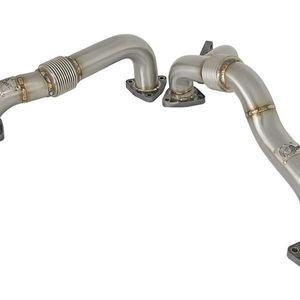 aFe Twisted Steel Header Up-Pipe 08-10 Ford Diesel Trucks V8-6.4L (td) - 48-33016