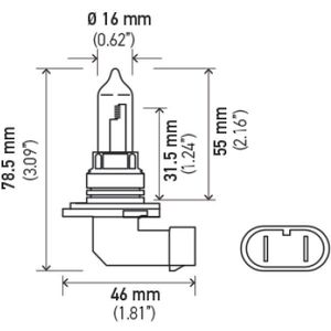 Hella HB3 9005 12V 100W Xenon White XB Bulb (Pair) - LAH71070347