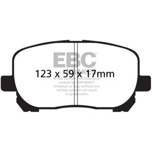 EBC 02-08 Pontiac Vibe 1.8 Redstuff Front Brake Pads - DP31637C