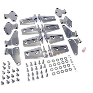 Rugged Ridge 07-18 Jeep Wrangler JKU Stainless Steel Door Hinge Kit - 11111.21