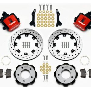 Wilwood Combination Parking Brake Rear Kit 12.19in Drilled Red 2006-Up Civic / CRZ - 140-11979-DR