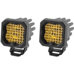 Diode Dynamics Stage Series C1 LED Pod Sport - Yellow Wide Standard ABL (Pair) - DD6443P