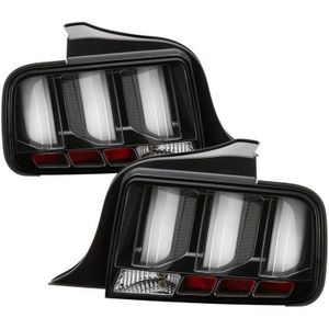 Spyder 05-09 Ford Mustang (White Light Bar) LED Tail Lights - Black ALT-YD-FM05V3-LED-BK - 5086693