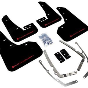 Rally Armor 15-21 MKVII VW Golf/GTI Black UR Mud Flap w/Red Logo - MF37-UR-BLK/RD