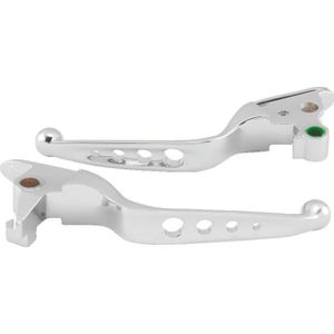 Bikers Choice 15-17 FLST FXST Chrome O Series Holed Lever Set - 482144