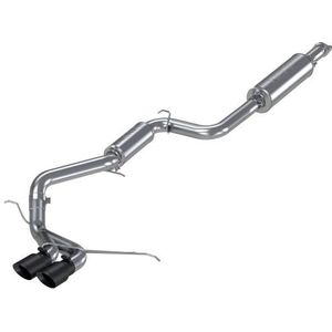MBRP 13-17 Ford Focus ST 2.0L EcoBoost Dual Center Outlet T409 3in Cat Back w/ Black Tips - PS4200409BT
