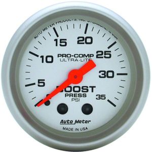 Autometer Ultra-Lite 52mm 35 PSI Mechanical  Boost Gauge - 4304
