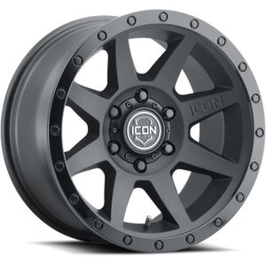 ICON Rebound 17x8.5 5x150 25mm Offset 5.75in BS 110.1mm Bore Double Black Wheel - 1817855557DB