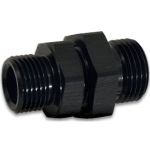 Vibrant -8AN to -6AN ORB Male to Male Union Adapter - Anodized Black - 16981