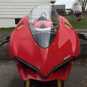 New Rage Cycles 15-19 Ducati 1299 Panigale Mirror Block Off Turn Signals Black - 1299-MBO-B