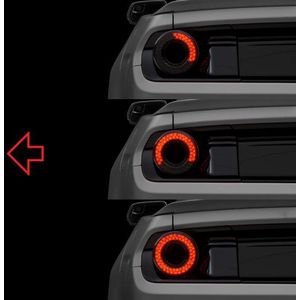 Raxiom 15-22 Ford Mustang Halo LED Tail Lights - Gloss Black Housing (Smoked Lens) - 393827