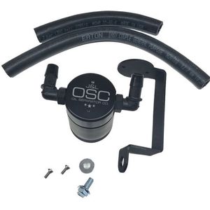 J&L 05-23 Dodge Charger 5.7L Hemi Passenger Side Oil Separator 3.0 - Black Anodized - 3061P-B