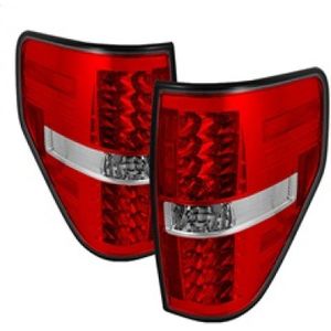 Spyder Ford F150 09-14 LED Tail Lights Red Clear ALT-YD-FF15009-LED-RC - 5008534