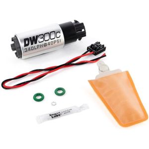 DeatschWerks 340lph DW300C Compact Fuel Pump w/ 04+ Lotus Elise/Exige Set Up Kit (w/ Mounting Clips) - 9-309-1006