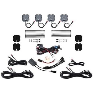 Diode Dynamics RGBW Rock Light Installer Magnet Mount Kit w/Controller (4-pack) - DD7741C