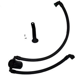 J&L 2024-2025 Ford Mustang 5.0L Oil Separator 3.0 PCV Side - Black Anodized - 3091P-B