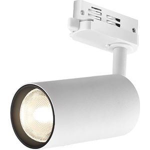 LED Schienenbeleuchtung - Track Spot - Brinton - GU10 Fassung - 3 Phasen - Rund - Matt Weiß - Aluminium
