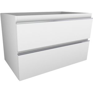 Xellanz Tigris Unterschrank mit 2 Schubladen - 80x46cm - Glanz Weiß