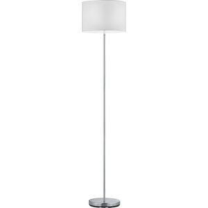 LED Stehleuchte - Trion Hotia - E27 Sockel - Rund - Mattweiß - Aluminium