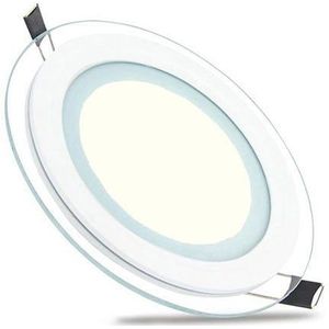 LED Downlight Slim - Einbau Rund 6W - Universalweiß 4200K - Mattweiß Glas - Ø96mm
