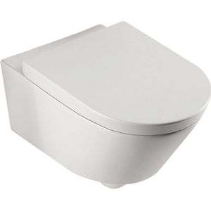 Xellanz Metro Wand-WC mit Toilettensitz - Softclose und Quick Release - Glanz Weiß