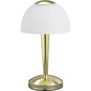 LED Tischlampe - Trion Vonton - 4W - Warmweiß 3000K - Rund - Mattes Gold - Aluminium