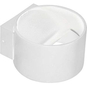 LED Wandlampe - Wandleuchte - 8W - Universalweiß 4200K - Mattweiß Aluminium - Rund