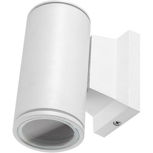 LED Gartenbeleuchtung - Außenwandleuchte - Aigi Wally Down - GU10 Fassung - Rund - Matt Weiß - Aluminium - Philips - CorePro 827 36D - 4.6W - Warmweiß