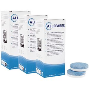 3x 2-in-1 Ontkalkingstabletten geschikt voor Neff 00311975 / TZ80002 (6x18gr)