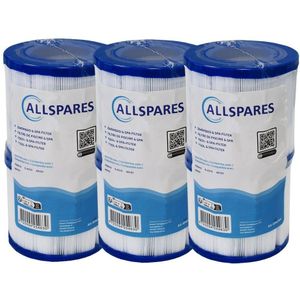 3x Spa Waterfilter geschikt voor PWW10 / 40101 / WW10 / WW20 (2St.)