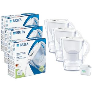 3x BRITA Marella Waterfilterkan + MAXTRA PRO Waterfilter 1051118