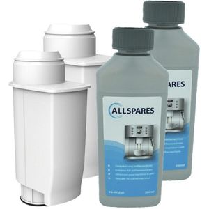 2x AllSpares Onderhoudsset Koffiemachine INTENZA+ Waterfilter CA6702 + Ontkalker (250ml)