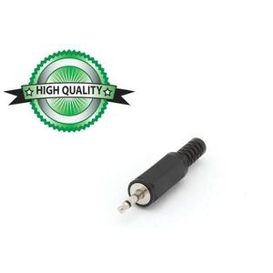 MANNELIJKE 2.5mm MONO JACK - PLASTIC ZWART (CA001H)