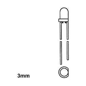 LED 3mm GROEN DIFFUUS - 20mcd (LED3GLN)