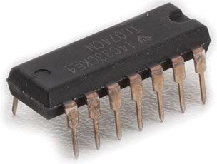 Velleman - TL074 - QUAD BI-FET OPAMP LOW NOISE - Zwart - 5 Stuks