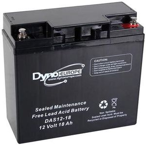 Dyno Europe Lood-Zuur accu 12V - 18 Ah - 180 x 76 x 167 mm