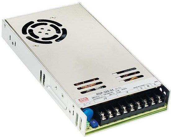 SCHAKELENDE VOEDING VOOR IT-APPARATUUR - 1 UITGANG - 320 W - 12 V - GESLOTEN CHASSIS (RSP-320-12)