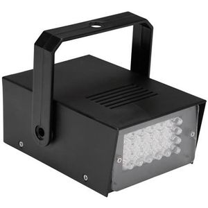 MINI STROBOSCOOP MET WITTE LEDs - 24 LEDs - OP BATTERIJEN (HQPL10001)
