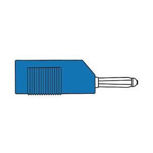 MATING CONNECTOR 4mm WITH LONGITUDINAL OR TRANSVERSE CABLE MOUNTING, WITH SCREW / BLUE (BSB 20K) (HM1420)