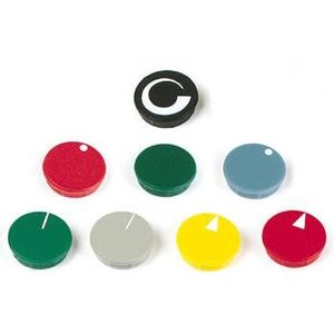 LID FOR 28mm BUTTON (BLACK - WHITE LINE) (DK28NWS)
