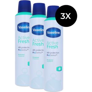 Vaseline ProDerma Active Fresh Deodorant Spray - 3 x 250 ml