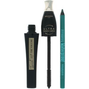 Bourjois Twist Up The Volume Mascara + Contour Clubbing Pencil - Ultra Brown-Loving Green