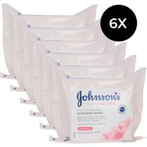 Johnson's Make-Up Be Gone 5-in-1 Refreshing Cleansing Wipes - 6 x 25 wipes (voor normale huid)