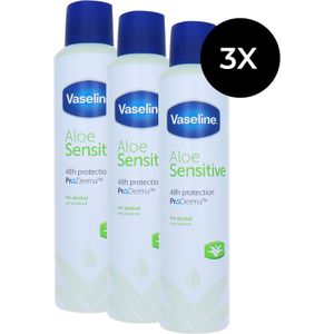 Vaseline ProDerma Aloe Sensitive Deodorant Spray - 3 x 250 ml