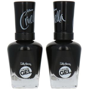 Sally Hansen Miracle Gel Nagellak - 849 Onyx-pected (set van 2)