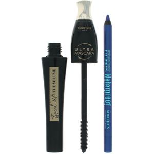 Bourjois Twist Up The Volume Mascara + Contour Clubbing Pencil - Ultra Black-Bleu NeÌon