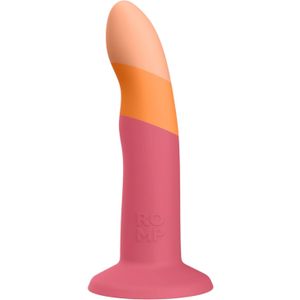 ROMP Dizi - flexibele siliconen dildo (roze-oranje)