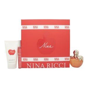 Nina Ricci Nina Geschenkset 50ml EDT Spray + 75ml Body Lotion + 10ml EDT Rollerball