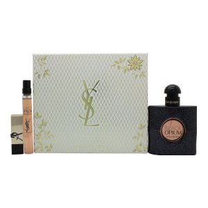 Yves Saint Laurent Black Opium Geschenkset 50ml EDP + 10ml EDP + Mini Rouge Pur Couture Lipstick - Rouge Muse
